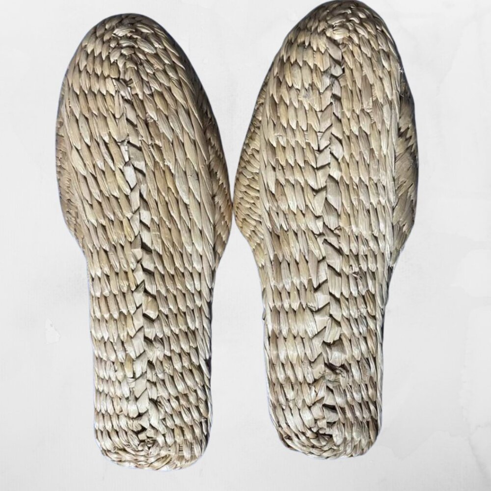 Tommy Bahama Woven Straw Palm Tree Sandals | Resort Coastal Cottagecore Tropical - Picture 3 of 11